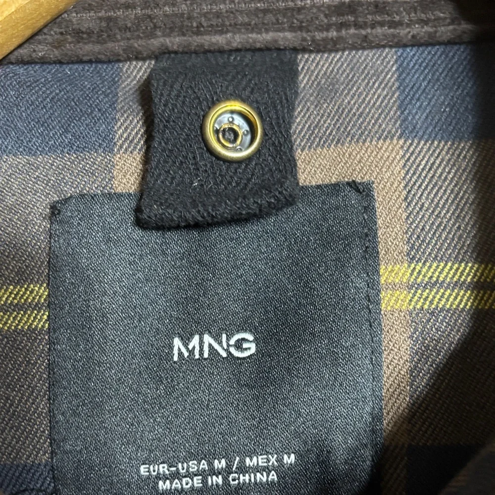 Mango Brown and Plaid waxed effect Parka.NWT - Picture 6 of 12